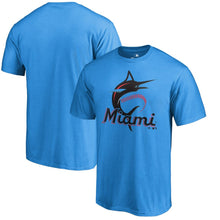 Load image into Gallery viewer, Miami Marlins Primary Logo T-Shirt - Blue MLB Guys Tee

