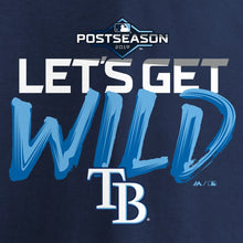 Load image into Gallery viewer, Tampa Bay Rays Women&#39;s 2019 Postseason Locker Room V-Neck T-Shirt - Navy MLB Ladies V-Neck
