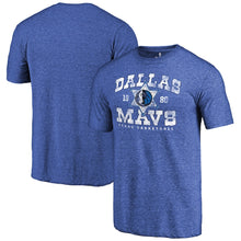 Load image into Gallery viewer, Dallas Mavericks Hometown Collection Lawman Tri-Blend T-Shirt - Royal NBA Guys Tee
