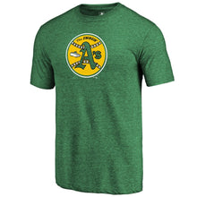 Load image into Gallery viewer, Oakland Athletics Cooperstown Collection Huntington Tri-Blend T-Shirt - Green MLB Guys Tee
