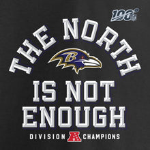 Load image into Gallery viewer, Baltimore Ravens Nfl Pro Line By Women&#39;s 2019 Afc North Division Champions Cover Two V-Neck T-Shirt - Black NFL LADIES V-Neck
