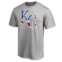 Load image into Gallery viewer, Kansas City Royals Banner Wave T-Shirt - Heather Gray MLB Guys Tee
