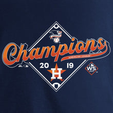 Load image into Gallery viewer, Houston Astros Women&#39;s 2019 American League Champions Bullpen V-Neck T-Shirt - Navy MLB Ladies V-Neck
