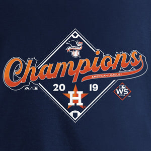 Houston Astros Women's 2019 American League Champions Bullpen V-Neck T-Shirt - Navy MLB Ladies V-Neck