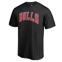 Load image into Gallery viewer, Chicago Bulls Primary Wordmark T-Shirt - Black NBA Guys Tee
