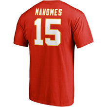Load image into Gallery viewer, Patrick Mahomes Kansas City Chiefs Nfl Pro Line Icon Name &amp; Number T-Shirt - Red NFL Guys Tee
