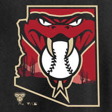 Load image into Gallery viewer, Arizona Diamondbacks Baja Hometown Collection T-Shirt - Black MLB Guys Tee
