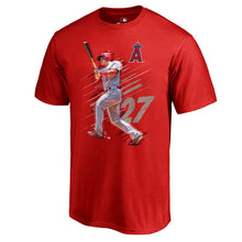 Load image into Gallery viewer, Mike Trout Los Angeles Angels Fade Away T-Shirt - Red MLB Guys Tee
