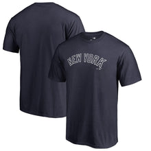 Load image into Gallery viewer, New York Yankees Team Wordmark T-Shirt - Navy MLB Guys Tee
