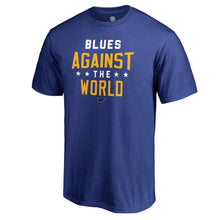 Load image into Gallery viewer, St. Louis Blues Against The World T-Shirt - Royal NHL Guys Tee
