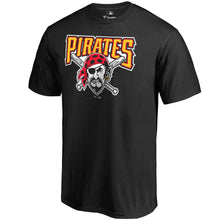 Load image into Gallery viewer, Pittsburgh Pirates Cooperstown Collection Huntington T-Shirt - Black MLB Guys Tee
