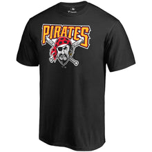 Load image into Gallery viewer, Pittsburgh Pirates Cooperstown Collection Huntington T-Shirt - Black MLB Guys Tee
