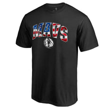 Load image into Gallery viewer, Dallas Mavericks Banner Wave T-Shirt - Black NBA Guys Tee

