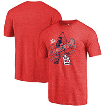 Load image into Gallery viewer, St. Louis Cardinals Perch Hometown Tri-Blend T-Shirt - Red MLB Guys Tee
