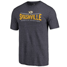 Load image into Gallery viewer, Nashville Predators Hometown Collection Tri-Blend T-Shirt - Navy NHL Guys Tee
