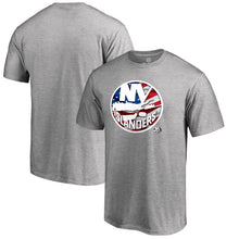Load image into Gallery viewer, New York Islanders Banner Wave T-Shirt - Ash NHL Guys Tee
