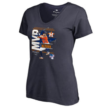 Load image into Gallery viewer, Jose Altuve Houston Astros Women&#39;s 2017 American League Mvp V-Neck T-Shirt - Navy MLB Ladies V-Neck
