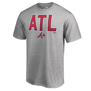 Atlanta Braves Hometown Atl T-Shirt - Heather Gray MLB Guys Tee