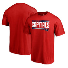 Load image into Gallery viewer, Washington Capitals Iconic Collection On Side Stripe T-Shirt - Red NHL Guys Tee
