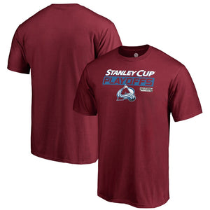 Colorado Avalanche 2019 Stanley Cup Playoffs Bound Body Checking T-Shirt - Burgundy NHL Guys Tee