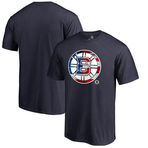 Boston Bruins Banner Wave T-Shirt - Navy NHL Guys Tee