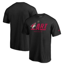 Load image into Gallery viewer, Arizona Coyotes Authentic Pro Tricode T-Shirt - Black NHL Guys Tee
