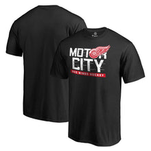 Load image into Gallery viewer, Detroit Red Wings Hometown Collection Motor City T-Shirt - Black NHL Guys Tee
