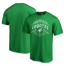 Load image into Gallery viewer, Arizona Coyotes St. Patrick&#39;s Day Tullamore T-Shirt - Green NHL Guys Tee
