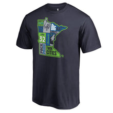 Load image into Gallery viewer, Karl-Anthony Towns Minnesota Timberwolves Player State T-Shirt - Navy NBA Guys Tee
