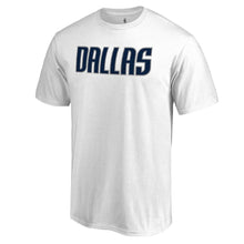 Load image into Gallery viewer, Dallas Mavericks Primary Wordmark T-Shirt - White NBA Guys Tee
