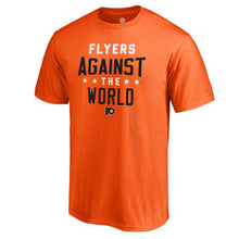 Load image into Gallery viewer, Philadelphia Flyers Against The World T-Shirt - Orange NHL Guys Tee
