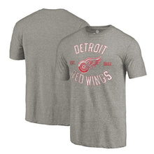 Load image into Gallery viewer, Detroit Red Wings Rinkside Heritage Tri-Blend T-Shirt - Gray NHL Guys Tee
