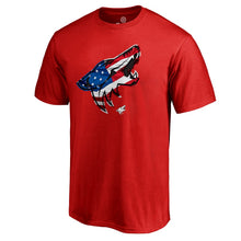 Load image into Gallery viewer, Arizona Coyotes Banner Wave T-Shirt - Red NHL Guys Tee
