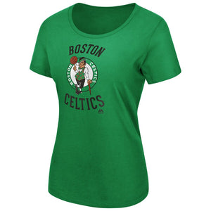 Boston Celtics Majestic Women's The Main Thing T-Shirt - Kelly Green NBA Ladies V-Neck