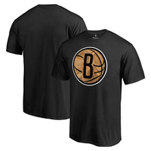 Load image into Gallery viewer, Brooklyn Nets Hardwood T-Shirt - Black NBA Guys Tee
