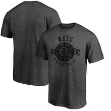 Load image into Gallery viewer, Brooklyn Nets Showtime International Foul T-Shirt - Heathered Charcoal NBA Guys Tee
