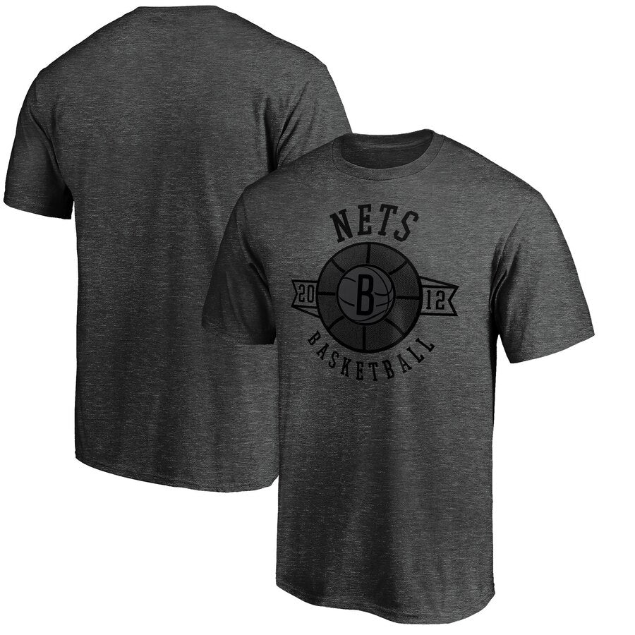 Brooklyn Nets Showtime International Foul T-Shirt - Heathered Charcoal NBA Guys Tee