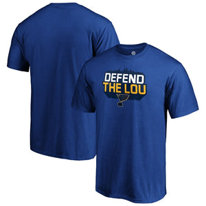 St. Louis Blues 2019 Stanley Cup Playoffs Western Conference Finals Bound Defend T-Shirt - Royal NHL Guys Tee