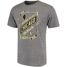 Load image into Gallery viewer, Chicago Blackhawks Ccm Our Home Our Ice Tri-Blend T-Shirt - Gray NHL Guys Tee
