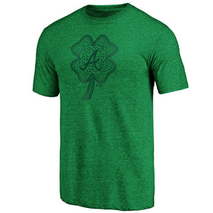 Atlanta Braves St. Patrick's Day Paddy's Pride Tri-Blend Team T-Shirt - Kelly Green MLB Guys Tee