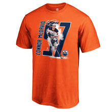 Load image into Gallery viewer, Connor Mcdavid Edmonton Oilers Player Hometown - T-Shirt - Orange NHL Guys Tee
