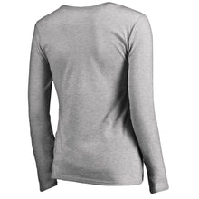 Load image into Gallery viewer, Chicago Bears Nfl Pro Line Women's Iconic Collection Script Assist Long Sleeve V-Neck T-Shirt - Ash NFL Ladies V-Neck Long Sleeve
