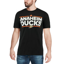 Load image into Gallery viewer, Anaheim Ducks Adidas Dassler Climalite Performance Raglan T-Shirt - Black NHL Guys Tee
