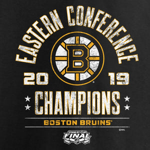 Boston Bruins 2019 Eastern Conference Champions Defensive Zone T-Shirt - Black NHL Guys Tee