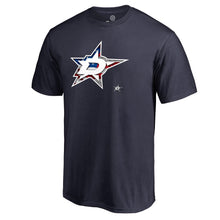 Load image into Gallery viewer, Dallas Stars Banner Wave T-Shirt - Navy NHL Guys Tee

