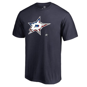 Dallas Stars Banner Wave T-Shirt - Navy NHL Guys Tee