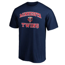 Load image into Gallery viewer, Minnesota Twins Heart &amp; Soul T-Shirt - Navy MLB Guys Tee
