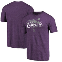 Load image into Gallery viewer, Colorado Rockies Hometown Tri-Blend T-Shirt - Purple MLB Guys Tee

