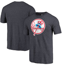 Load image into Gallery viewer, New York Yankees Cooperstown Collection Forbes Tri-Blend T-Shirt - Heathered Navy MLB Guys Tee
