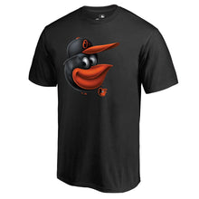 Load image into Gallery viewer, Baltimore Orioles Midnight Mascot T-Shirt - Black MLB Guys Tee
